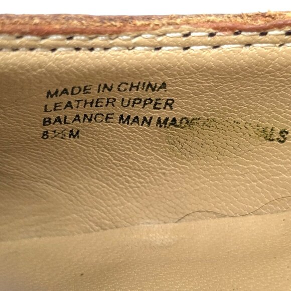 Michael Kors Closed Toe Platform Wedge Shoes Ankle Strap Tan Hide 8.5 Embroidery - Picture 16 of 16